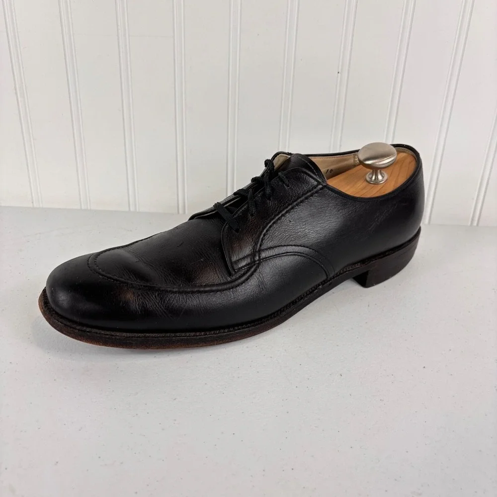 Alden‎ Shoes Mens 12 AA Narrow Moc Toe Blucher Black Leather